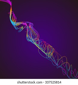 Moving colorful lines of abstract background