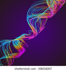 Moving colorful lines of abstract background