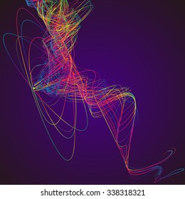Líneas coloridas y en movimiento de fondo abstracto