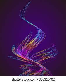 Moving colorful lines of abstract background