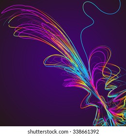 Moving colorful lines of abstract background