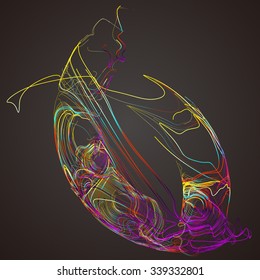 Moving colorful lines of abstract background