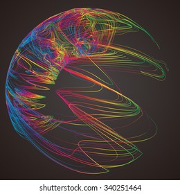 Moving colorful lines of abstract background