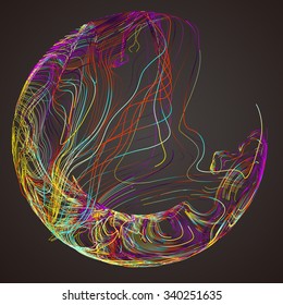 Trasladando líneas coloridas de fondo abstracto