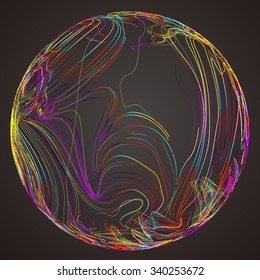 Moving colorful lines of abstract background