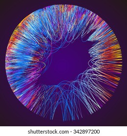 Moving colorful lines of abstract background