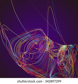 Trasladando líneas coloridas de fondo abstracto