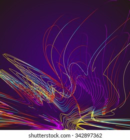 Moving colorful lines of abstract background