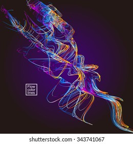 Trasladando líneas coloridas de fondo abstracto