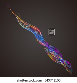 Moving colorful lines of abstract background
