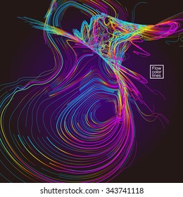 Trasladando líneas coloridas de fondo abstracto