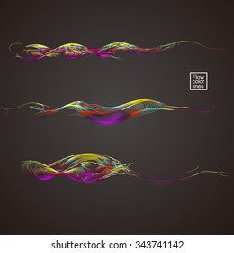 Moving colorful lines of abstract background