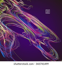 Moving colorful lines of abstract background