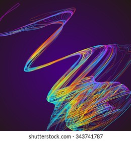 Moving colorful lines of abstract background