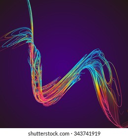 Moving colorful lines of abstract background