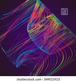 Trasladando líneas coloridas de fondo abstracto
