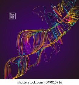 Bewegende bunte Linien abstrakten Hintergrund