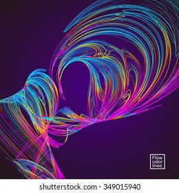 Trasladando líneas coloridas de fondo abstracto