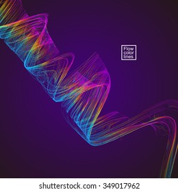 Moving colorful lines of abstract background