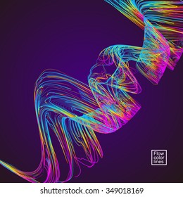 Trasladando líneas coloridas de fondo abstracto