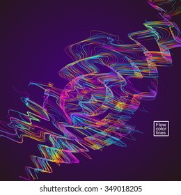 Moving colorful lines of abstract background