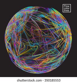 Moving colorful lines of abstract background