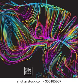 Moving colorful lines of abstract background