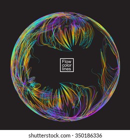 Moving colorful lines of abstract background