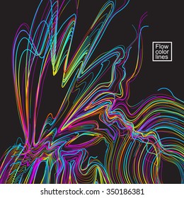 Moving colorful lines of abstract background