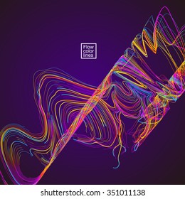 Moving colorful lines of abstract background