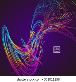 Moving colorful lines of abstract background