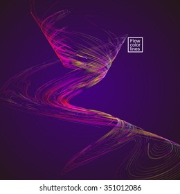 Moving colorful lines of abstract background