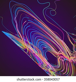 Moving colorful lines of abstract background