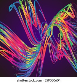 Trasladando líneas coloridas de fondo abstracto