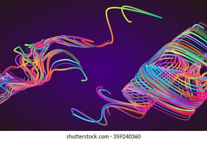Trasladando líneas coloridas de fondo abstracto 