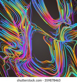 Moving colorful lines of abstract background