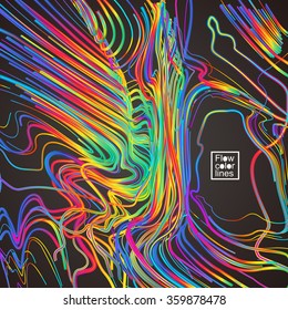 Trasladando líneas coloridas de fondo abstracto
