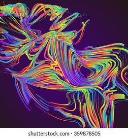Trasladando líneas coloridas de fondo abstracto