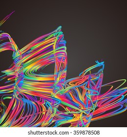 Moving colorful lines of abstract background