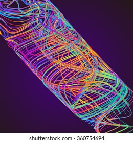 Moving colorful lines of abstract background