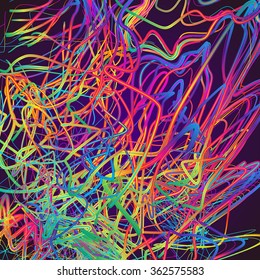Moving colorful lines of abstract background
