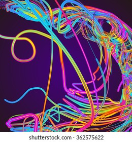 Trasladando líneas coloridas de fondo abstracto