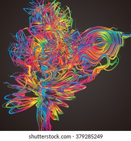Movendo linhas coloridas do plano de fundo abstrato