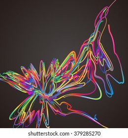 Trasladando líneas coloridas de fondo abstracto