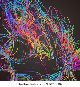 Trasladando líneas coloridas de fondo abstracto