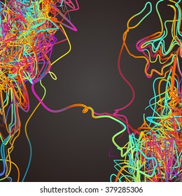 Trasladando líneas coloridas de fondo abstracto