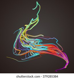 Trasladando líneas coloridas de fondo abstracto