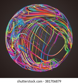 Moving colorful lines of abstract background