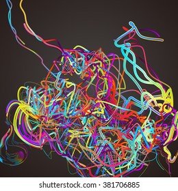 Moving colorful lines of abstract background