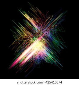 Moving colorful lines of abstract background